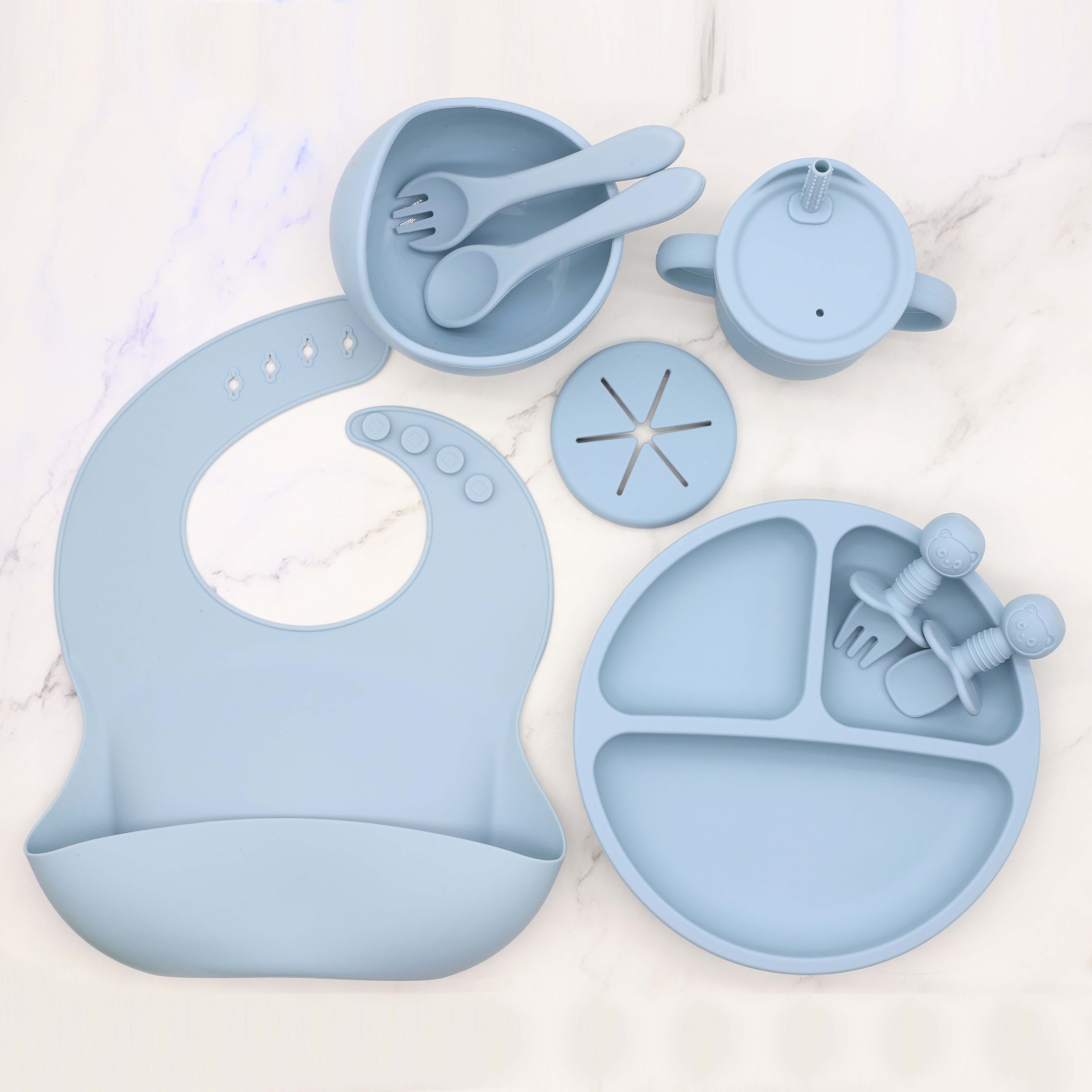 Baby Food Guide - Vaisselle en silicone de qualité alimentaire,